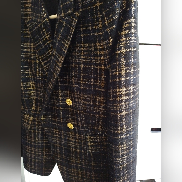 Elie Tahari metallic plaid blazer - Picture 5 of 8